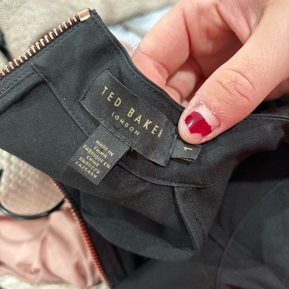 Ted Baker Dress Jaseyy Sheath Mini in Lace Panel Plum - Picture 9 of 10